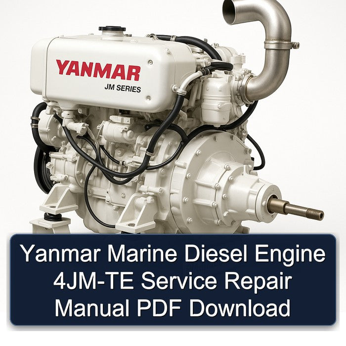 Yanmar Marine Diesel Engine 4JM-TE Service Repair Workshop Manual PDF