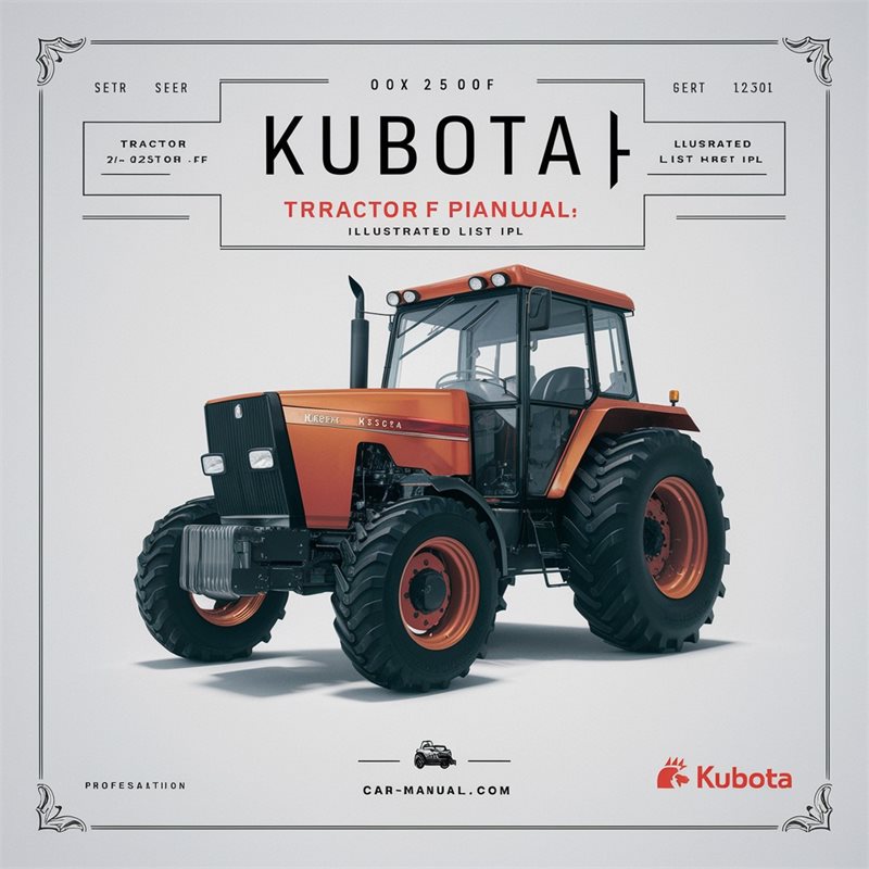 Kubota L2500 F Tractor Parts Illustrated List IPL Catalog PDF
