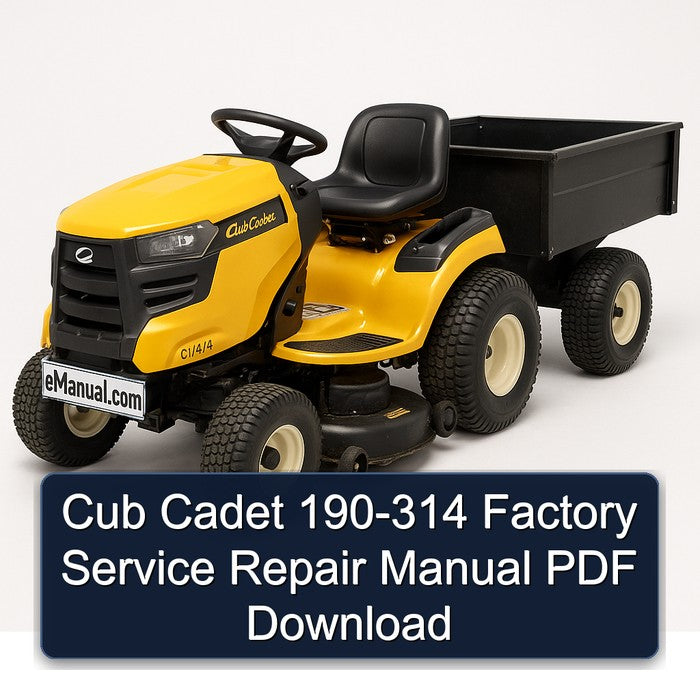 Cub Cadet 190-314 Service Repair Workshop Manual PDF
