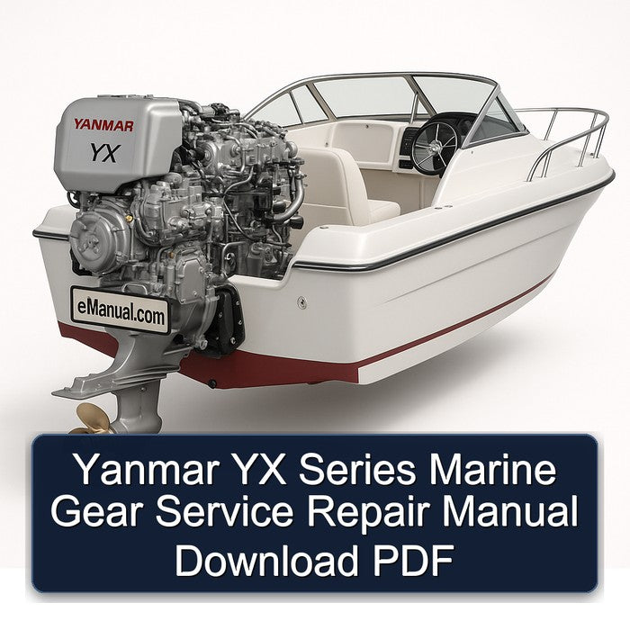 Yanmar YX Series Marine Gear Service Repair Workshop Manual PDF