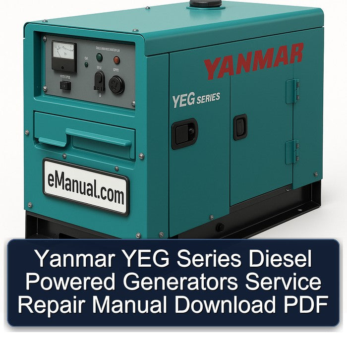 Yanmar YEG Series Diesel Powered Generators Service Repair Workshop Manual PDF