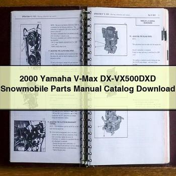 Catálogo de manuales de piezas para motos de nieve Yamaha V-Max DX-VX500DXD 2000