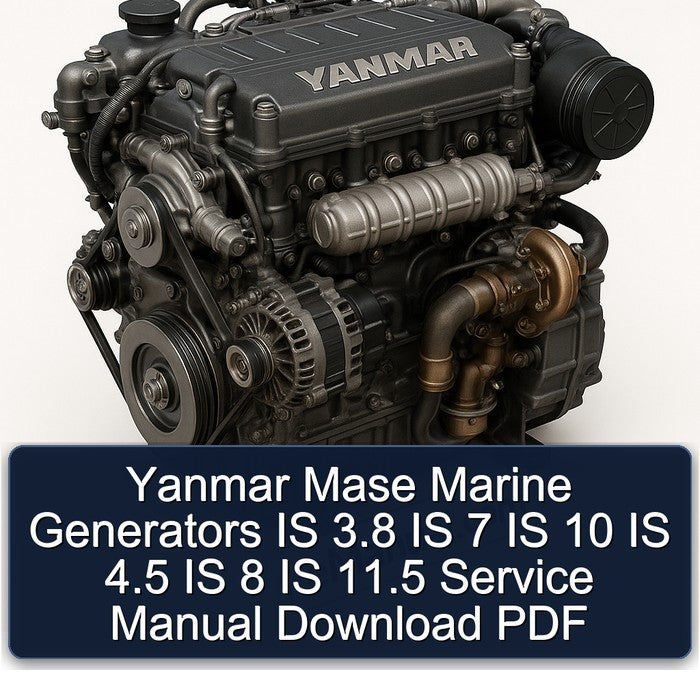 Isuzu Marine Yanmar Mase Generators IS 3.8 7 10 4.5 8 11.5 Service Repair Workshop Manual PDF