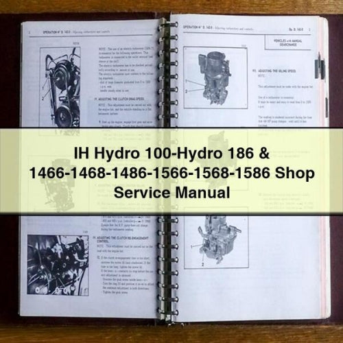 IH Hydro 100-Hydro 186 1466-1468-1486-1566-1568-1586 Shop Service Manual PDF Download