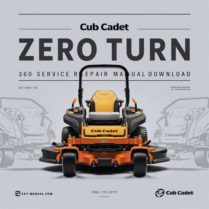 Cub Cadet Z Series Zero Turn 360 Service Repair Workshop Manual PDF