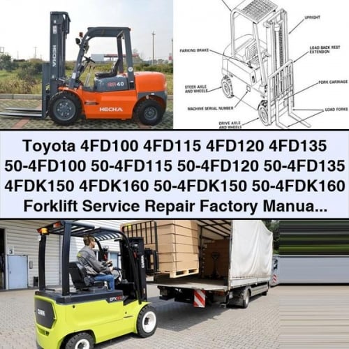 Toyota 4FD100 4FD115 4FD120 4FD135 50-4FD100 50-4FD115 50-4FD120 50-4FD135 4FDK150 4FDK160 50-4FDK150 50-4FDK160 Forklift Service Repair Factory Manual Instant Download PDF