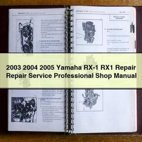 Manual de taller profesional de reparación y servicio de reparación de Yamaha RX-1 RX1 2003 2004 2005