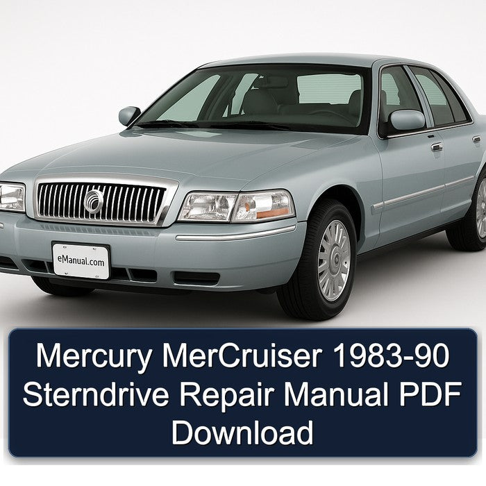 1983-1990 Mercury Mercruiser Sterndrive Service Repair Workshop Manual PDF