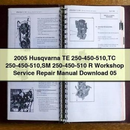 Manual de reparación y servicio del taller Husqvarna TE 250-450-510 TC 250-450-510 SM 250-450-510 R 2005 05