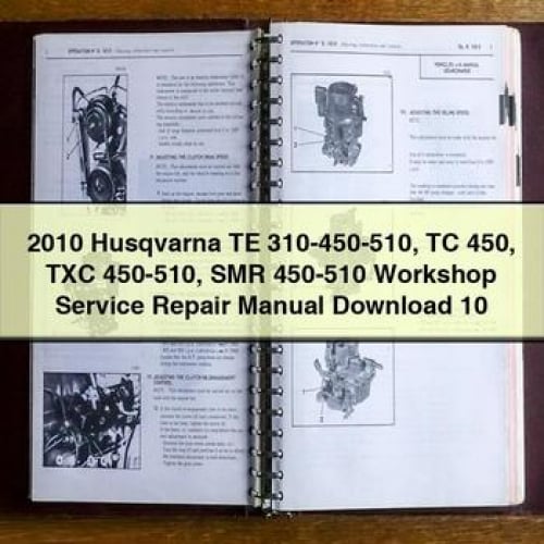 Manual de reparación y servicio del taller Husqvarna TE 310-450-510 TC 450 TXC 450-510 SMR 450-510 2010 10