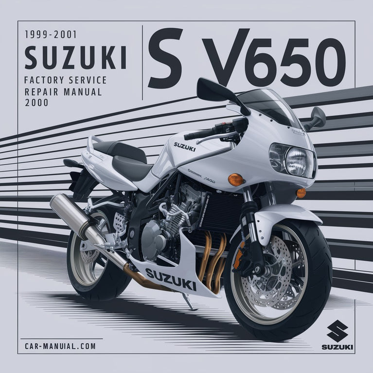 Manual de reparación y servicio de fábrica de Suzuki SV650 1999-2001 2000