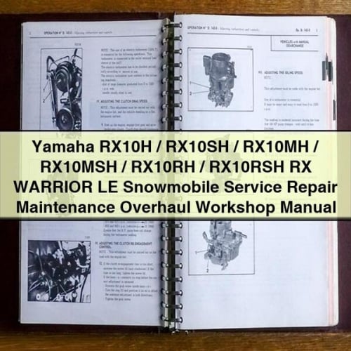 Yamaha RX10H/RX10SH/RX10MH/RX10MSH/RX10RH/RX10RSH RX WARRIOR LE Schneemobil Service Reparatur Wartung Überholung Werkstatthandbuch