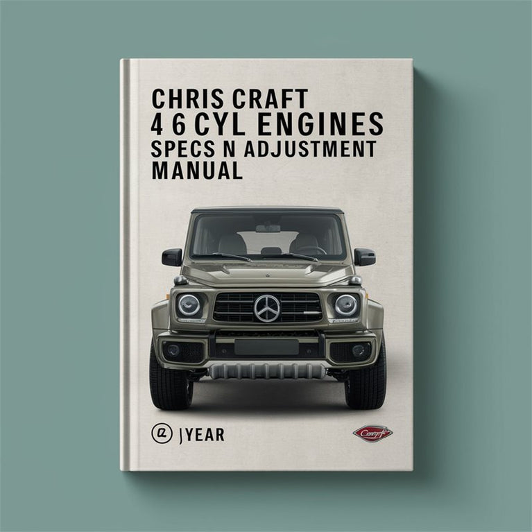 Chris Craft 4 6 Cyl Engines Specs N Adjustment Service Repair Workshop Manual PDF