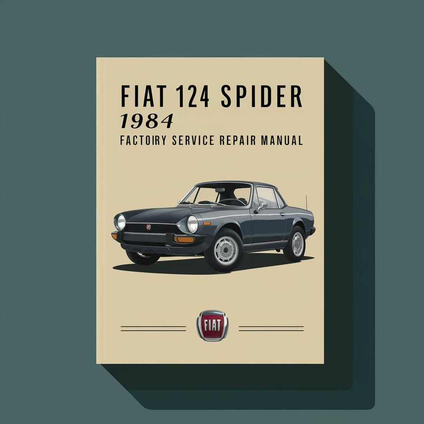 Manual de reparación y servicio de fábrica del Fiat 124 Spider 1984