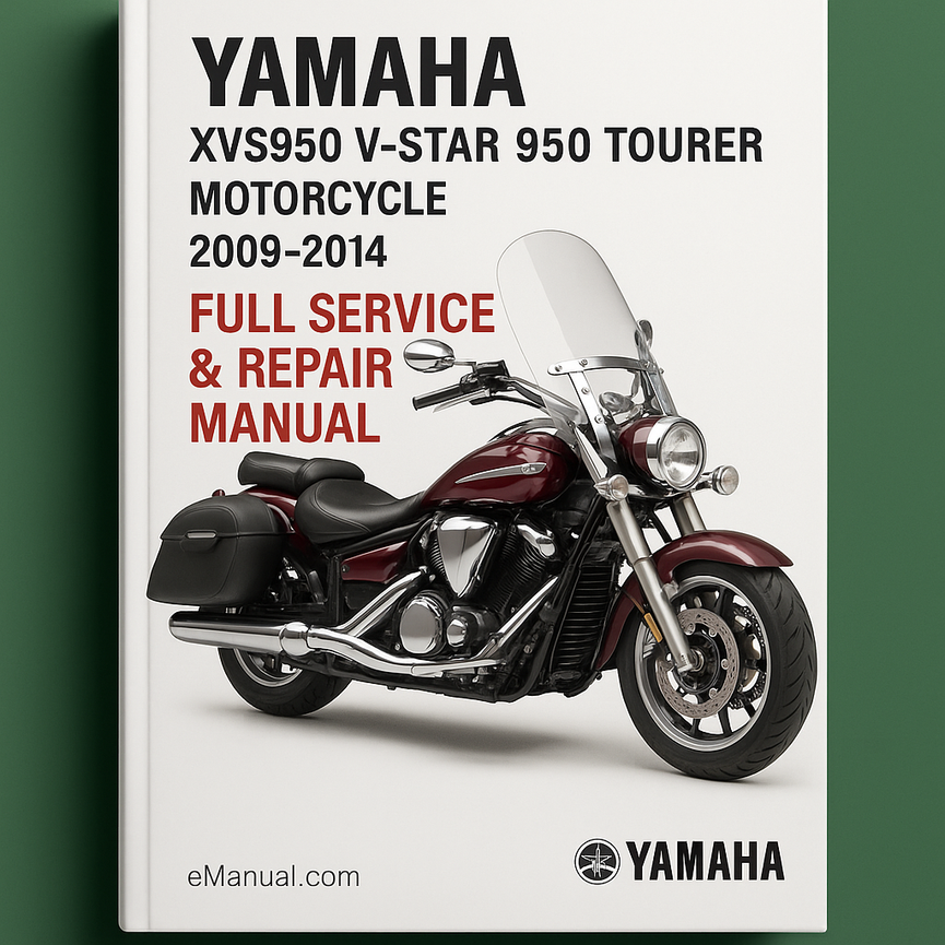 Yamaha XVS950 V-Star 950 Tourer Motorrad 2009-2014 Vollständiges Service- und Reparaturhandbuch