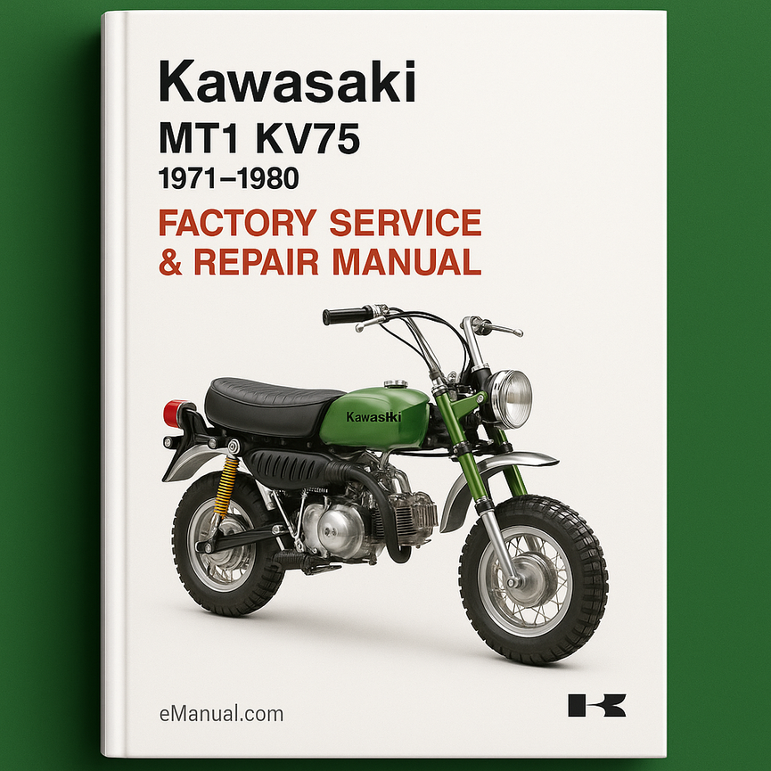 Kawasaki MT1 KV75 1971-1980 Factory Service Repair Manual