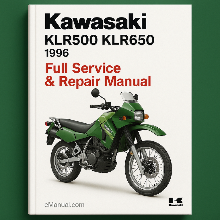 Manual de reparación y servicio completo de Kawasaki KLR500 KLR650 1996