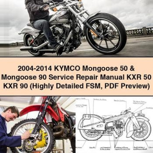 2004-2014 KYMCO Mongoose 50 Mongoose 90 Service Repair Manual KXR 50 KXR 90 (Highly Detailed FSM PDF Preview) Download