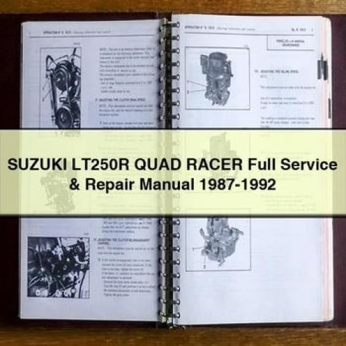 Suzuki LT250R QUAD RACER Vollständiges Wartungs- und Reparaturhandbuch 1987-1992