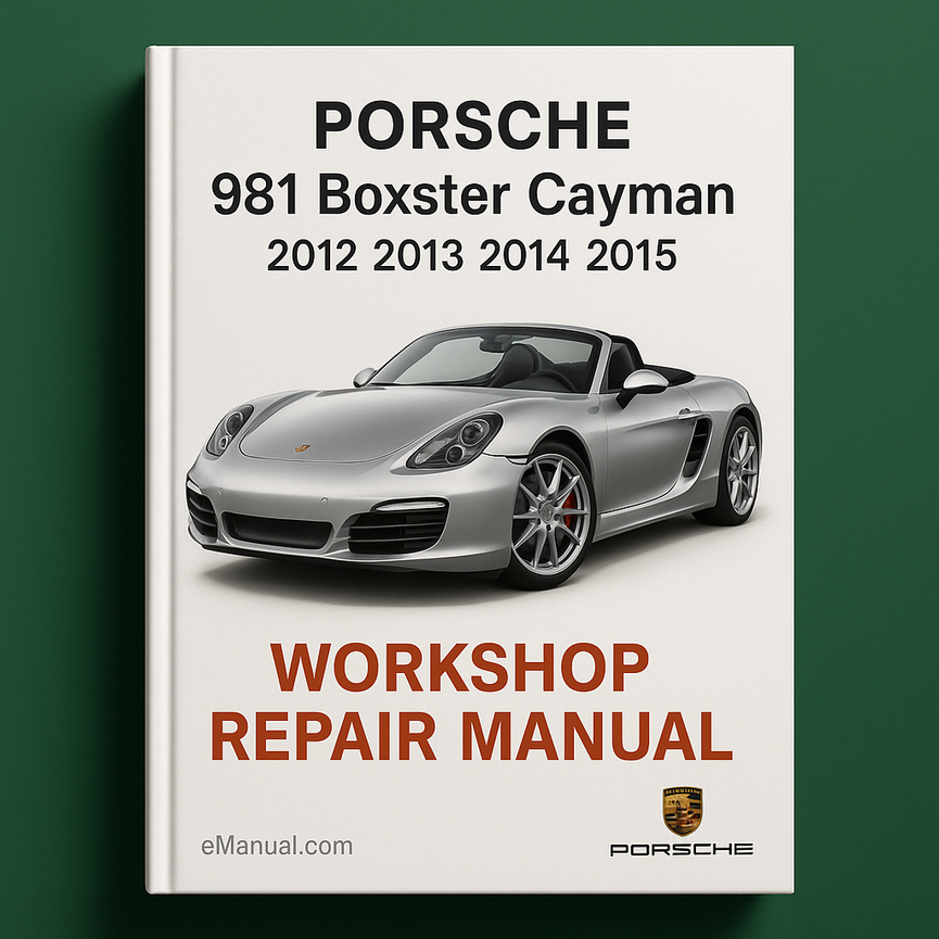 Porsche 981 Boxter Cayman 2012 2013 2014 2015 Workshop Repair Manual