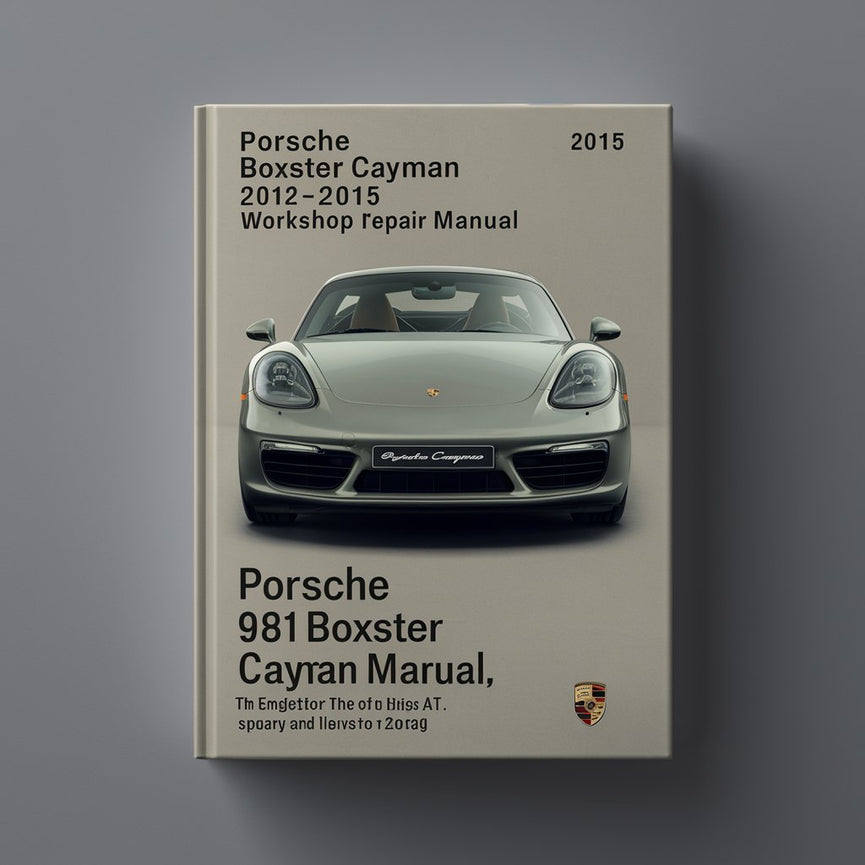 Manual de taller y reparación del Porsche 981 Boxter Cayman 2012 2013 2014 2015