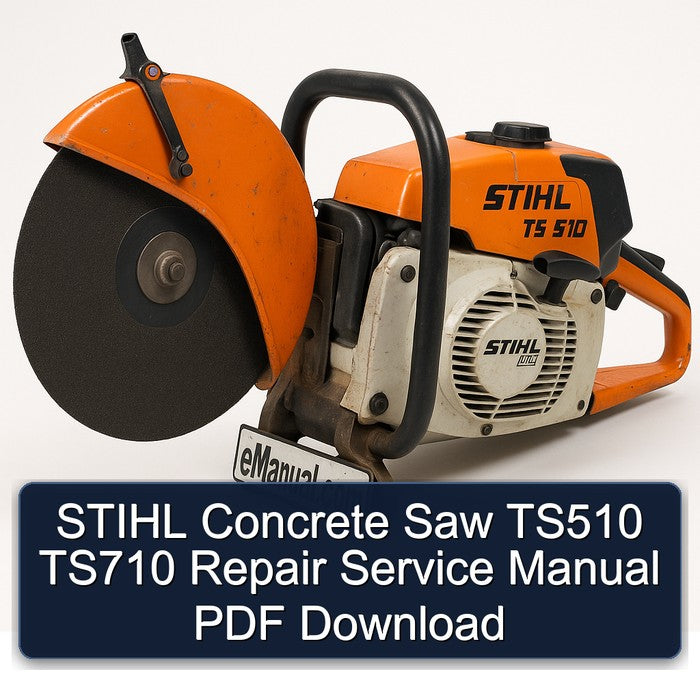Stihl Concrete Saw TS510 TS710 Service Repair Workshop Manual PDF