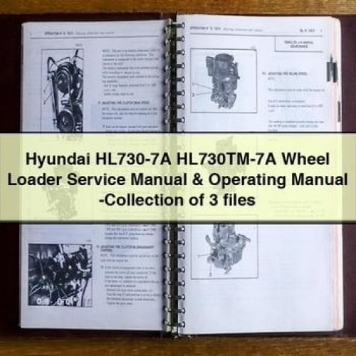 Manual de servicio, reparación y funcionamiento de la cargadora de ruedas Hyundai HL730-7A HL730TM-7A - Colección de 3 archivos