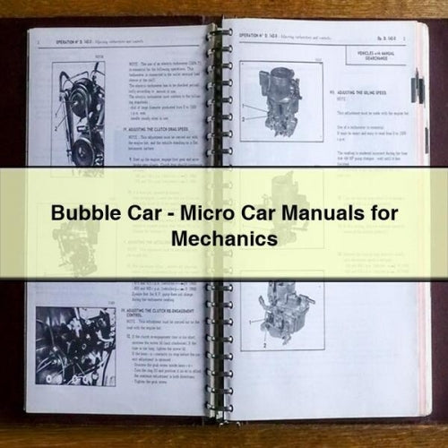 Bubble Car-Micro Car-Handbücher für Mechaniker