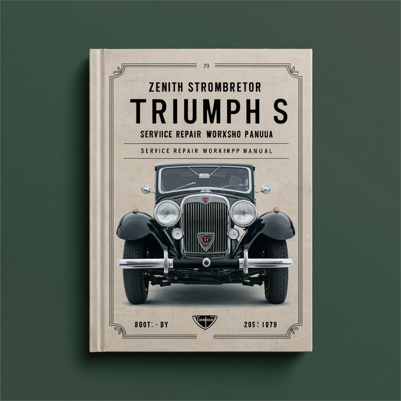 Zenith Stromberg Carburetor Triumph S Service Repair Workshop Manual PDF