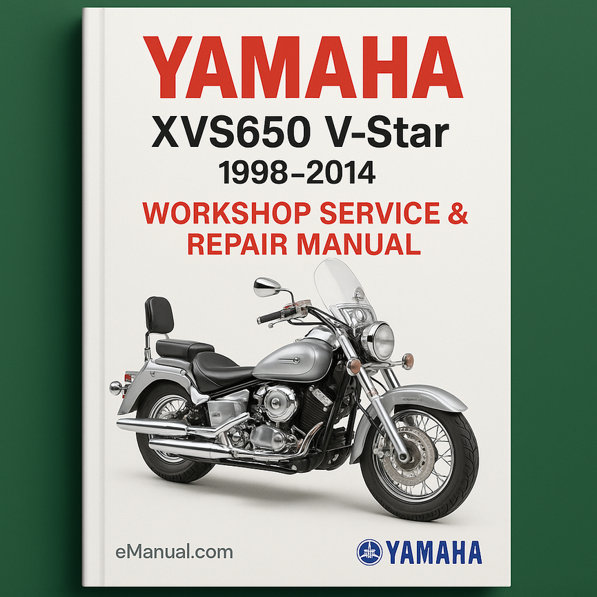 Yamaha XVS650 V-Star 1998-2014 Werkstatt-Service-Reparaturhandbuch