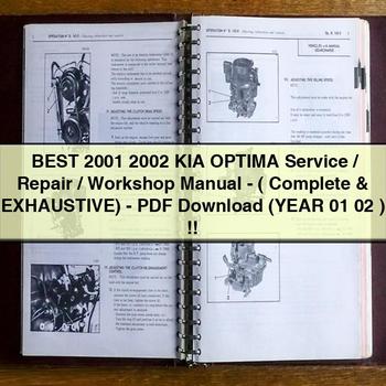 Mejor manual de servicio, reparación y taller de KIA OPTIMA 2001 2002 (completo y EXHAUSTIVO) (AÑO 01 02)