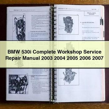 Manual completo de servicio y reparación del taller BMW 530i 2003 2004 2005 2006 2007