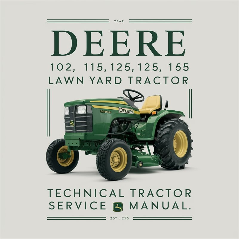 Deere 102 115 125 135 145 155C 190C Lawn Yard Tractor Technical Service Manual (tm2328cce) PDF