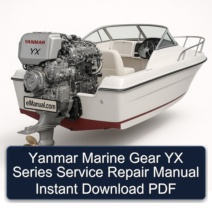 Yanmar Marine Gear YX Series Service Repair Workshop Manual PDF