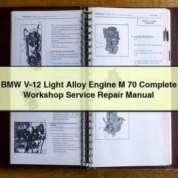 BMW V-12 Leichtmetallmotor M 70 Komplette Werkstatt-Service-Reparaturanleitung