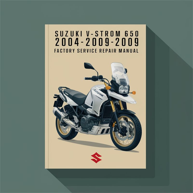 2004-2009 Suzuki FA Models V-STROM 650 Service Repair Workshop Manual PDF