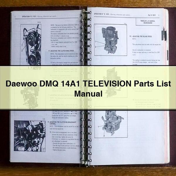 Manual de lista de piezas del televisor Daewoo DMQ 14A1