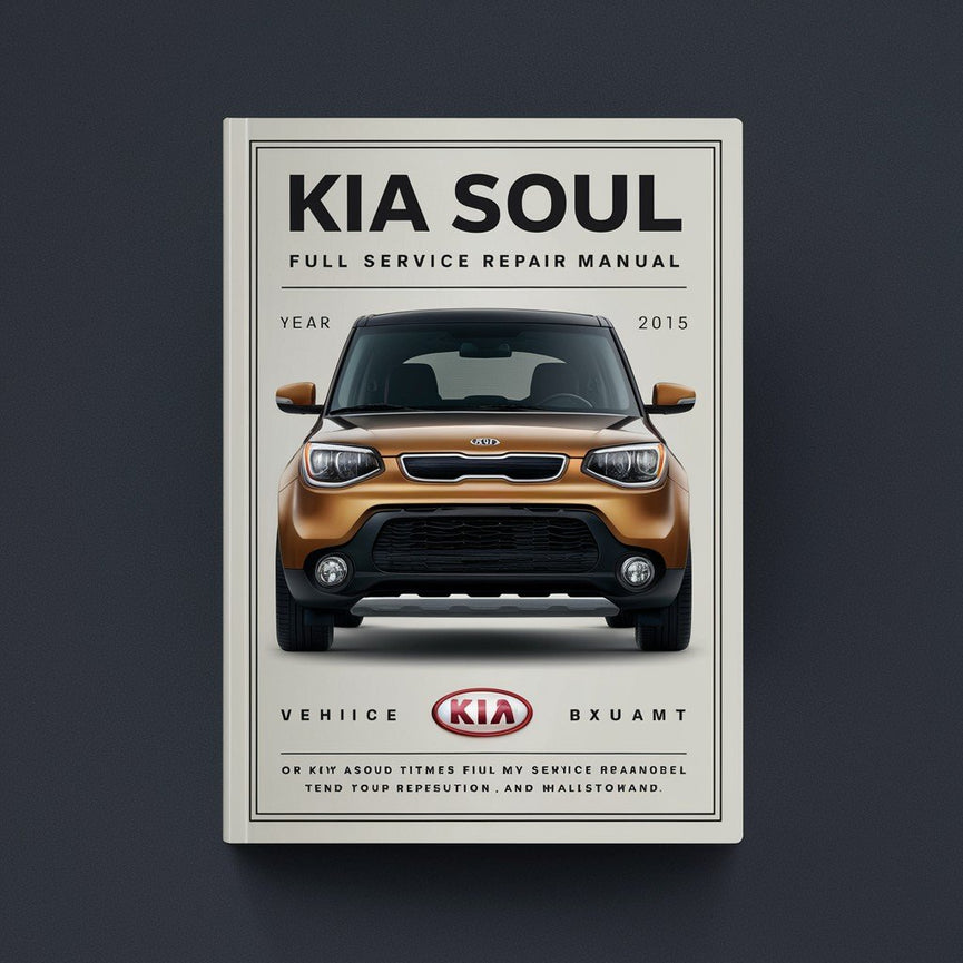 Manual de taller y reparación de fábrica de Kia Soul 2015 Oem