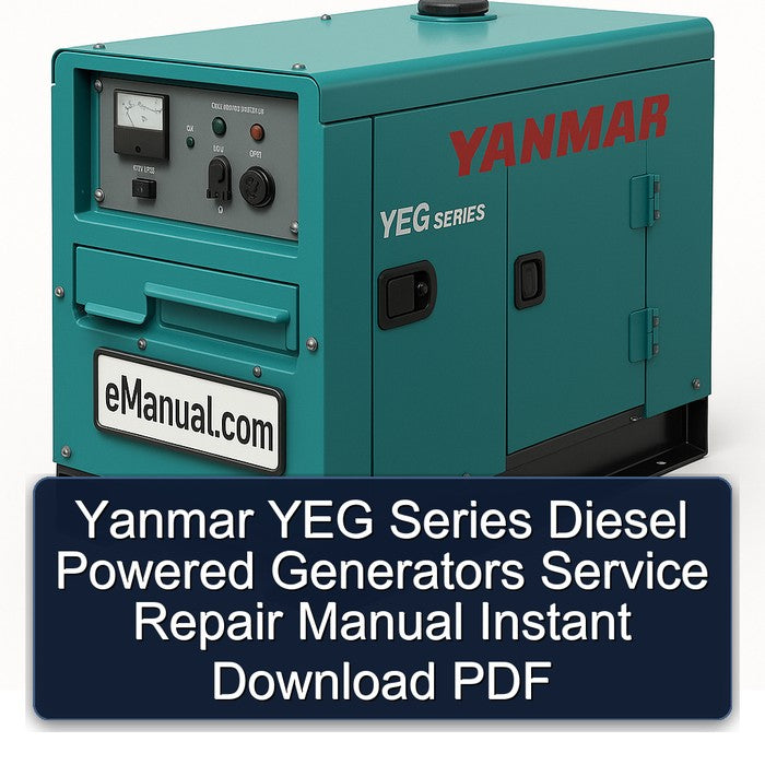 Yanmar YEG Series Diesel Powered Generators Service Repair Workshop Manual PDF