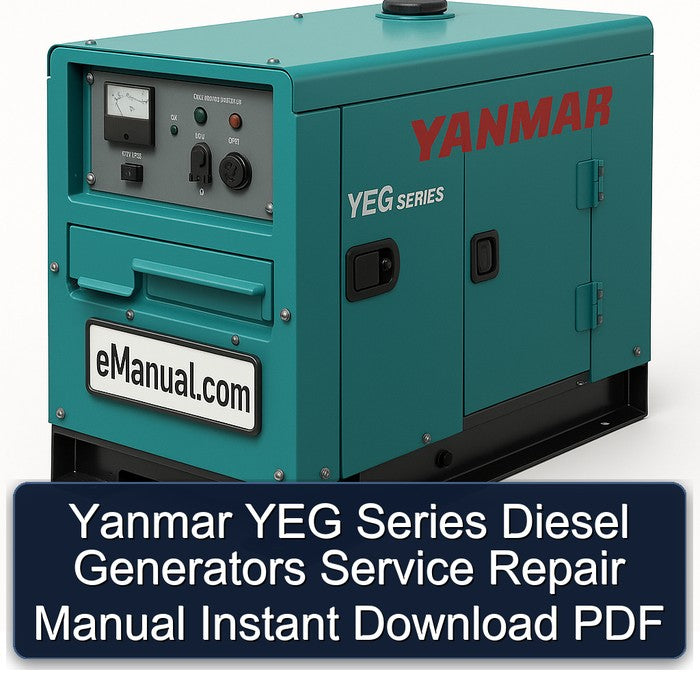 Yanmar YEG Series Diesel Generators Service Repair Workshop Manual PDF