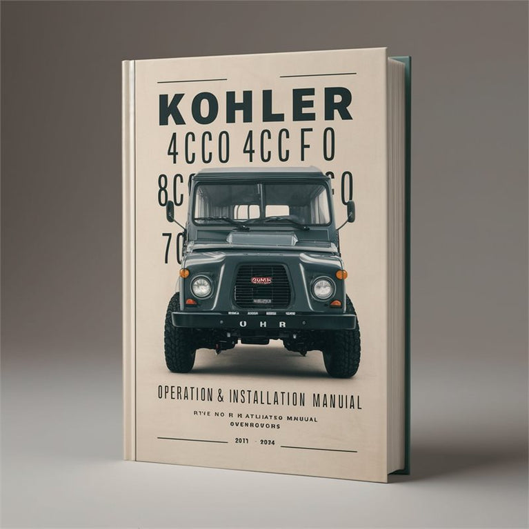 Kohler 4CCO 4CCFO 8CCO 7CCFO Operation Installation Service Repair Workshop Manual PDF