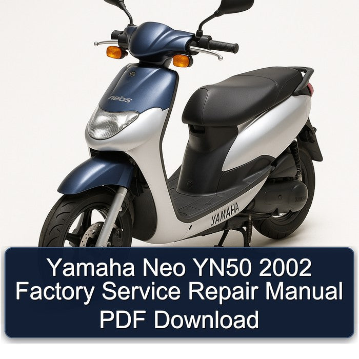 2002 Yamaha YN50 Neo Service Repair Workshop Manual PDF