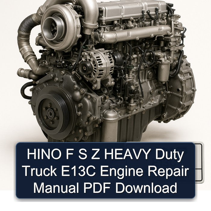 Hino E13C F S Z Heavy Duty Truck Engine Service Repair Workshop Manual PDF