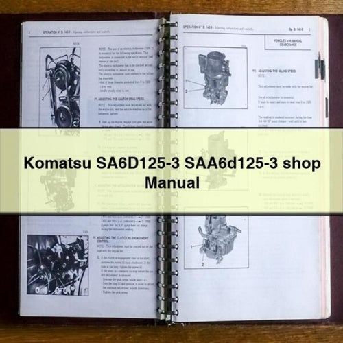Komatsu SA6D125-3 SAA6d125-3 shop Manual