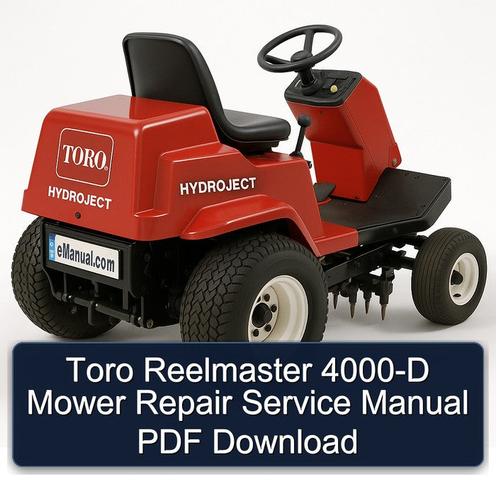 Toro Reelmaster 4000-D Mower Service Repair Workshop Manual PDF