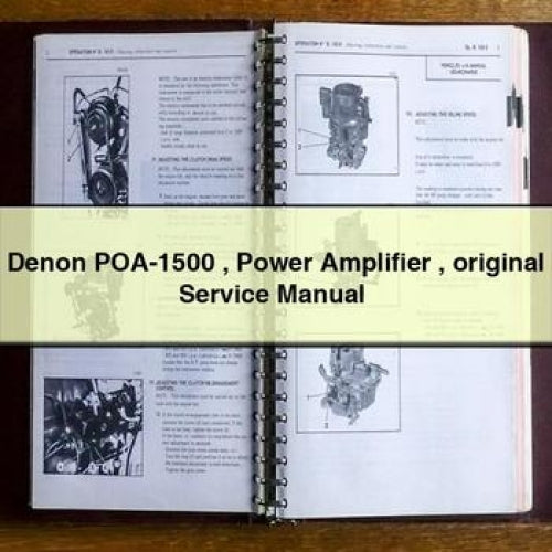 Denon POA-1500 Power Amplifier Original Service Repair Workshop Manual PDF