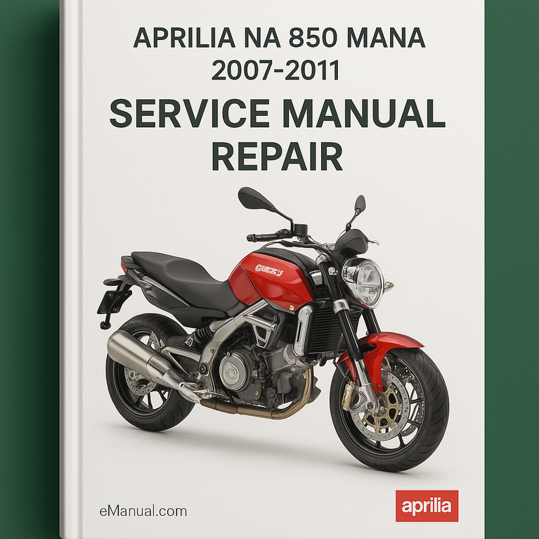 Aprilia Na 850 Mana 2007-2011 WSM Service Manual Repair
