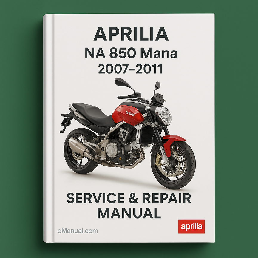 Manual de servicio y reparación de Aprilia NA 850 Mana 2007-2011