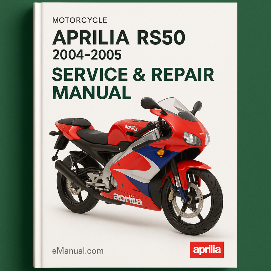 Manual de servicio y reparación de motocicletas Aprilia Rs50 2004-2005