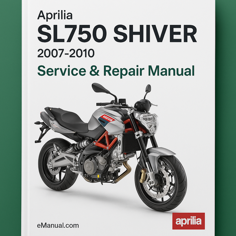 APRILIA SL750 SHIVER Service-Reparaturhandbuch 2007-2010